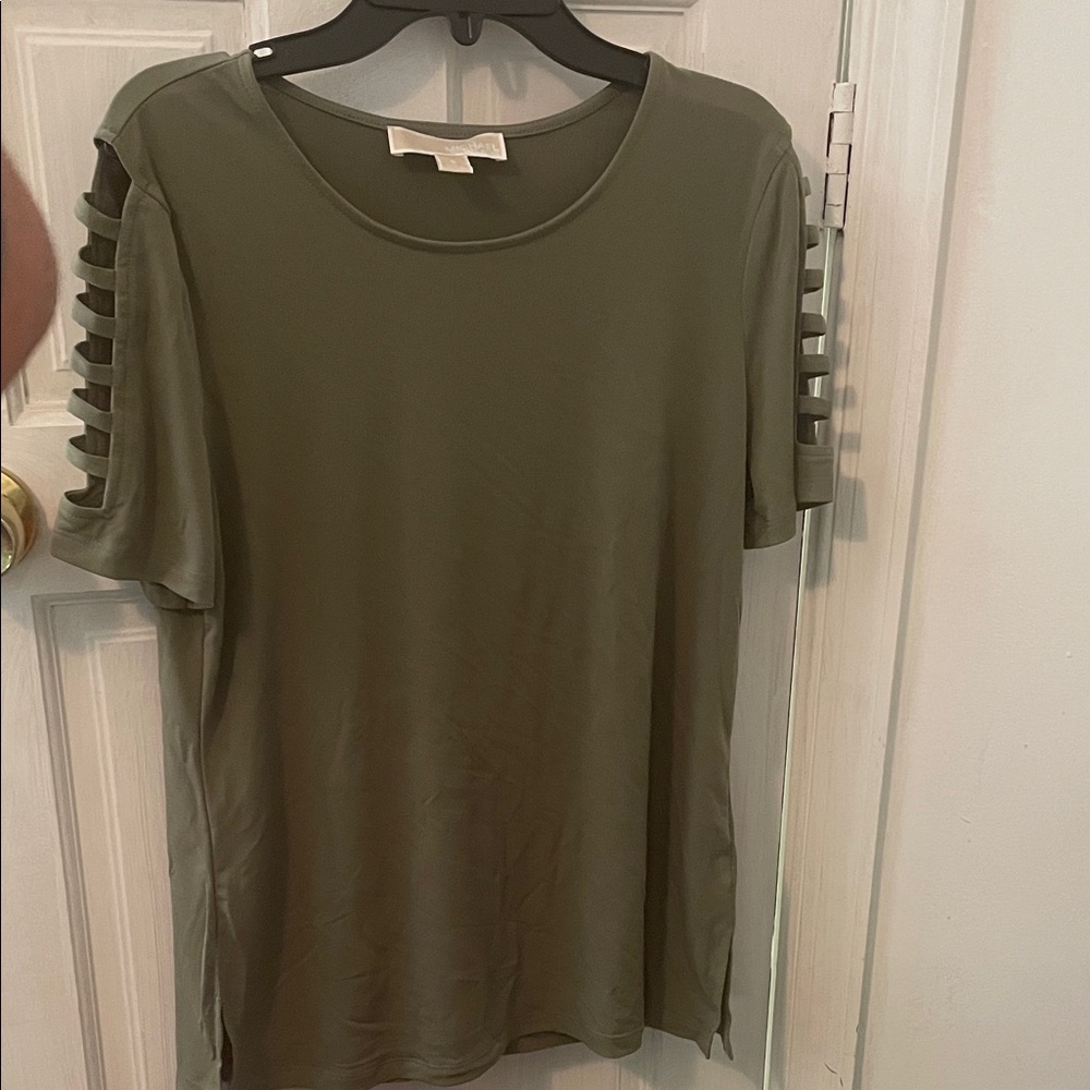 Michael Kors Olive Short Sleeve Top